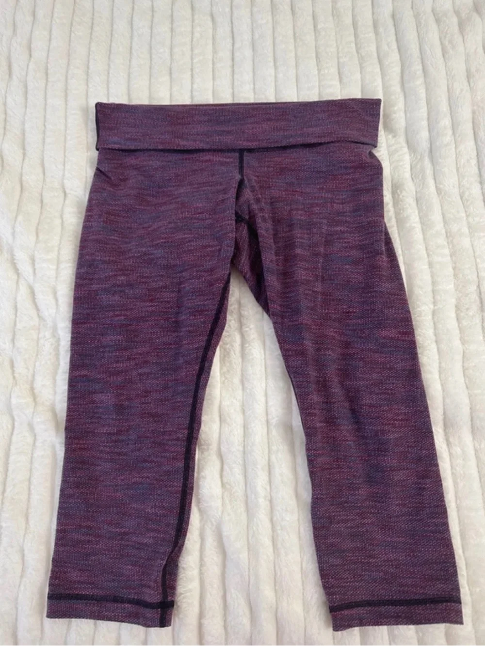 lululemon athletica Heathered Plum Cropped Leggings